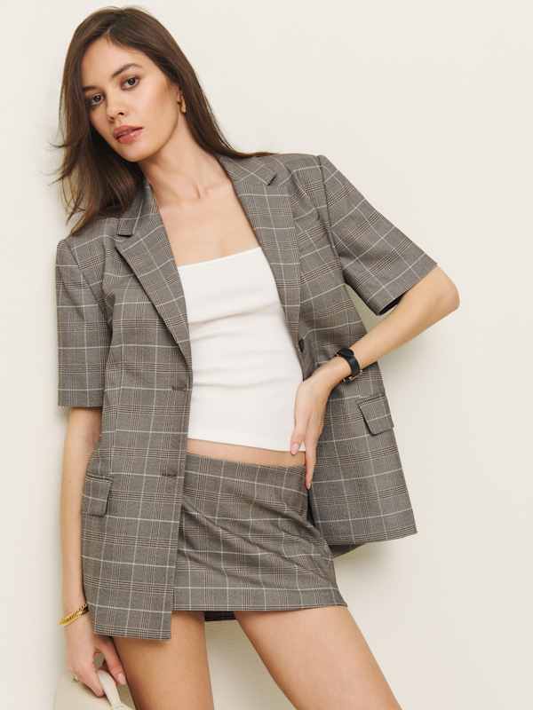 Mia Skort - Brown Plaid